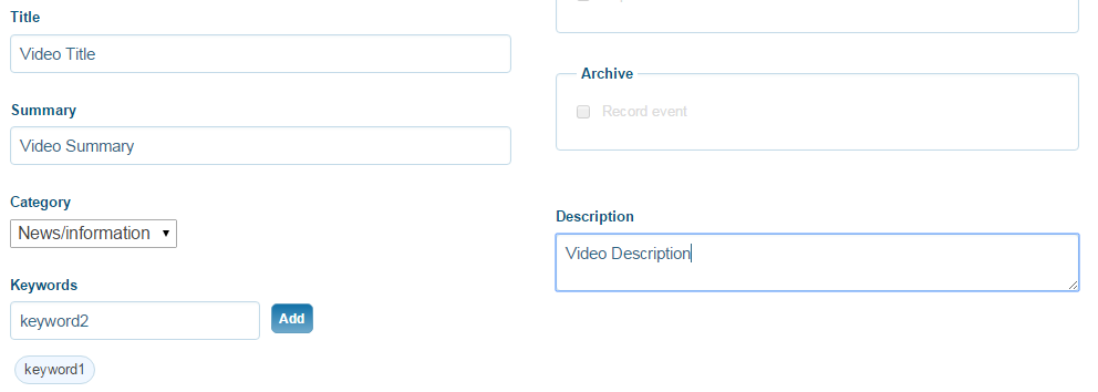 Scheduling and publishing live stream events